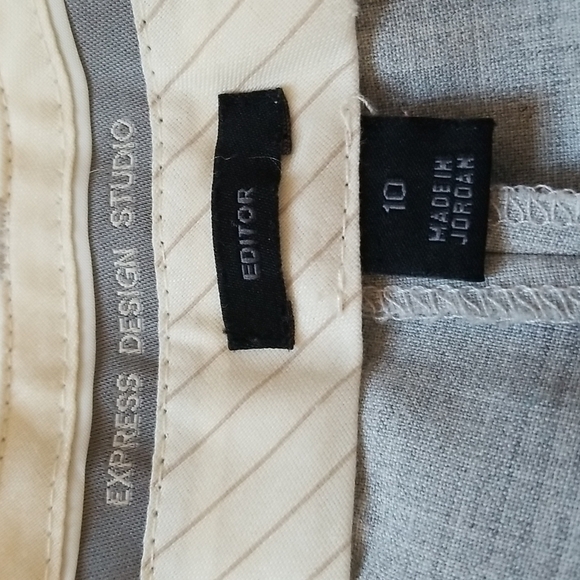 Express Design Studio Editor gray Bermuda style pants size 10 EUC - Picture 5 of 6